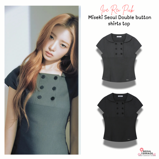 [Ive Rei Pick] Miseki Seoul Double Button Shirts Top