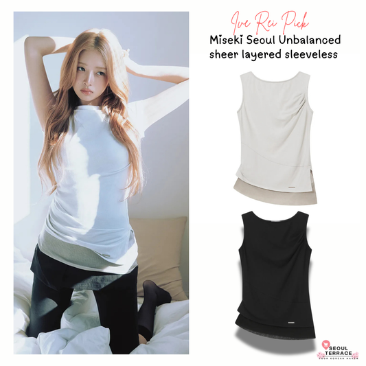 [Ive Rei Pick] Miseki Seoul Unbalanced Sheer Layered Sleeveless