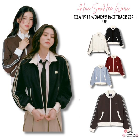 [Han So-Hee Worn] 26SS FILA 1911 Women's Knit Track Zip-up