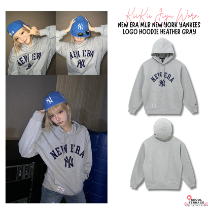 [KiiKii Jiyu Worn] New Era MLB New York Yankees Logo Hoodie Heather Gray