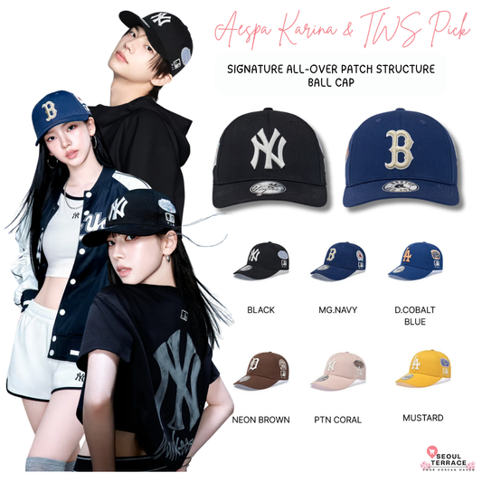 [Aespa Karina & TWS Pick 26 Summer] MLB Signature All-Over Patch Structure Ball Cap