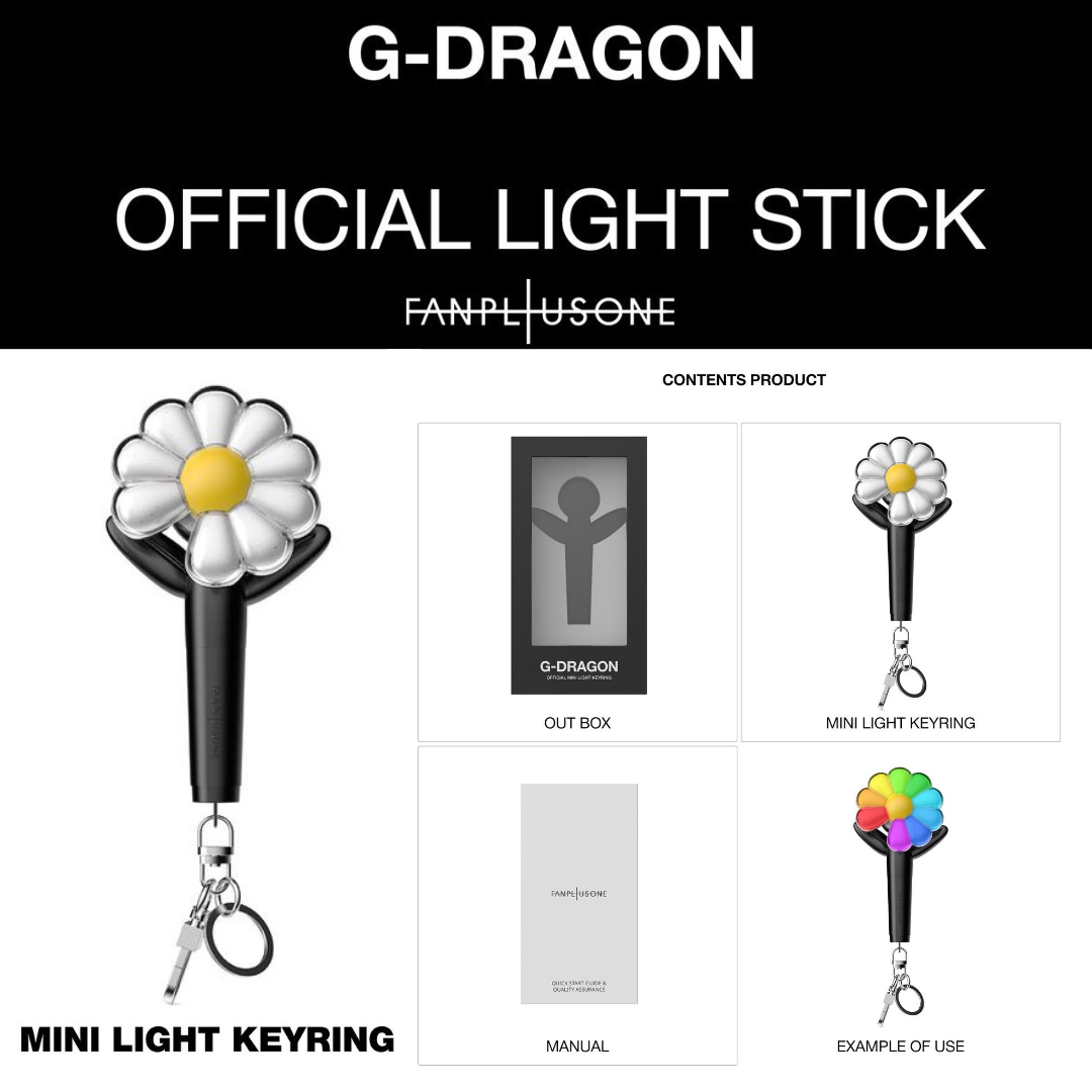 G-DRAGON OFFICIAL LIGHT STICK / CRADLE / KEYRING – SEOUL TERRACE