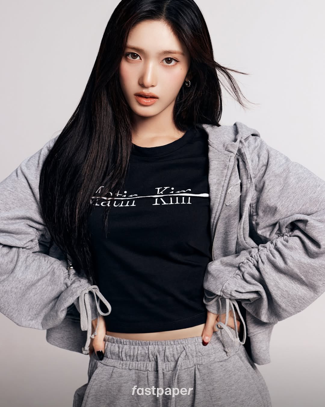 [Ive Leeseo Worn]  Matin Kim Sleeve Detail Hoody Zip up