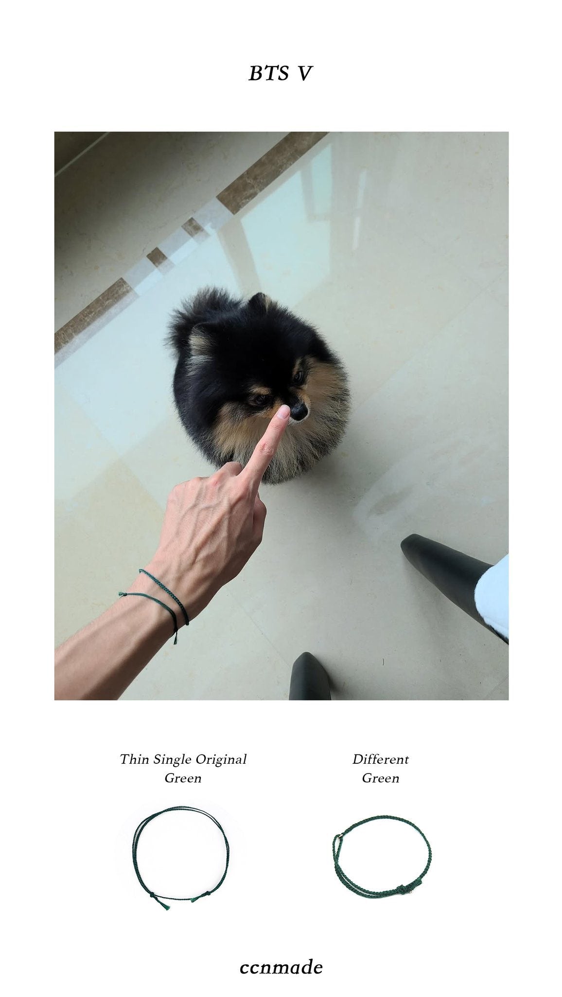 Bracelet Worn by BTS V & Kim Woo Bin - CCNMADE Thin Single Original