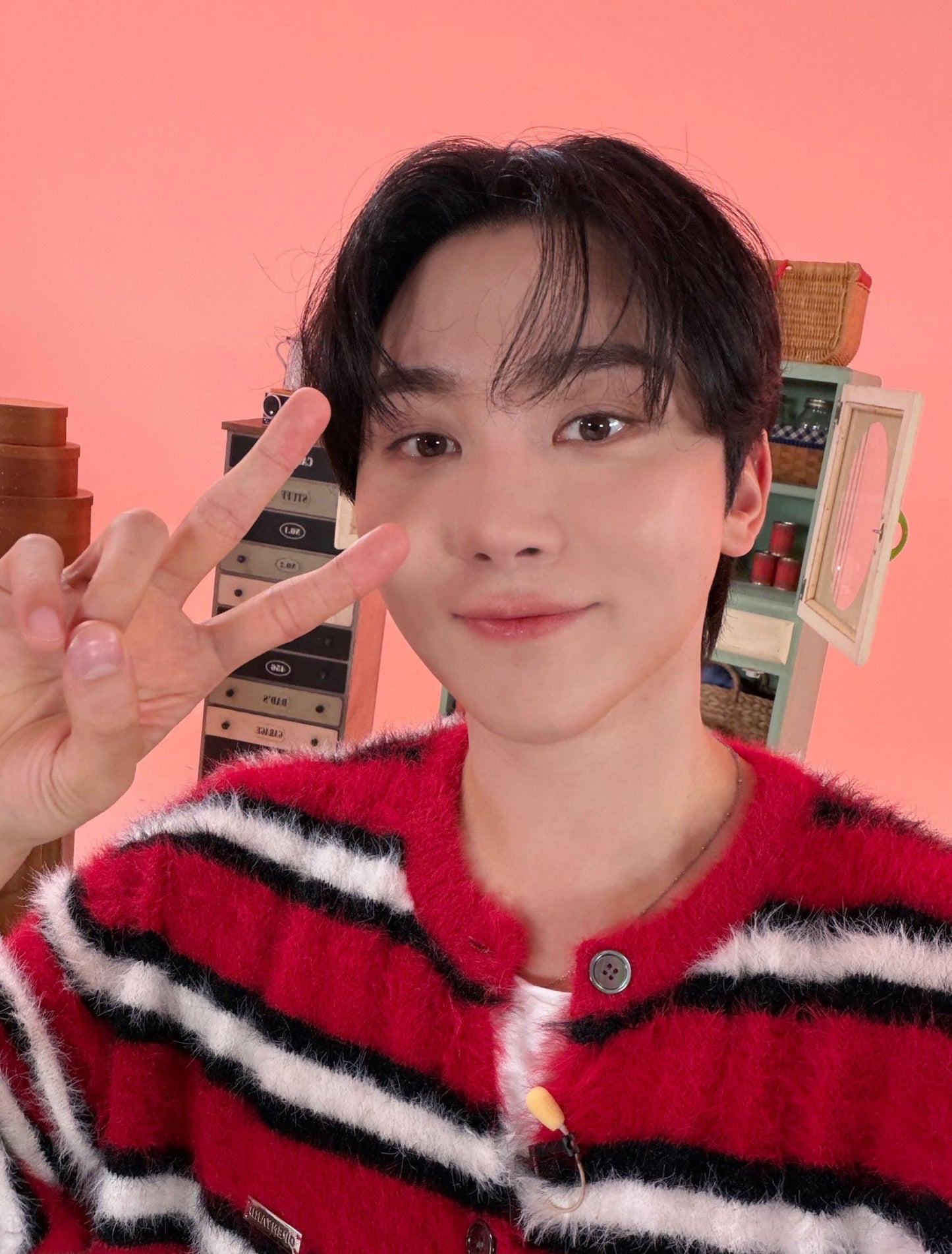 [Seventeen Seungkwan Worn] OY Hairy Stripe Knit Cardigan