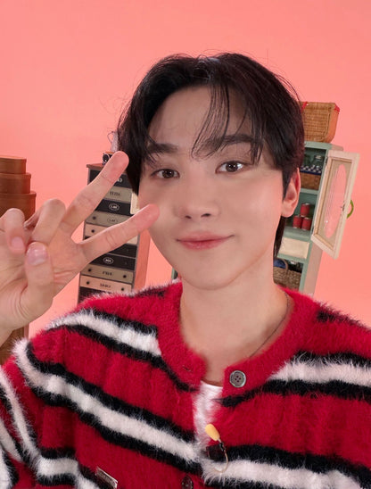 [Seventeen Seungkwan Worn] OY Hairy Stripe Knit Cardigan