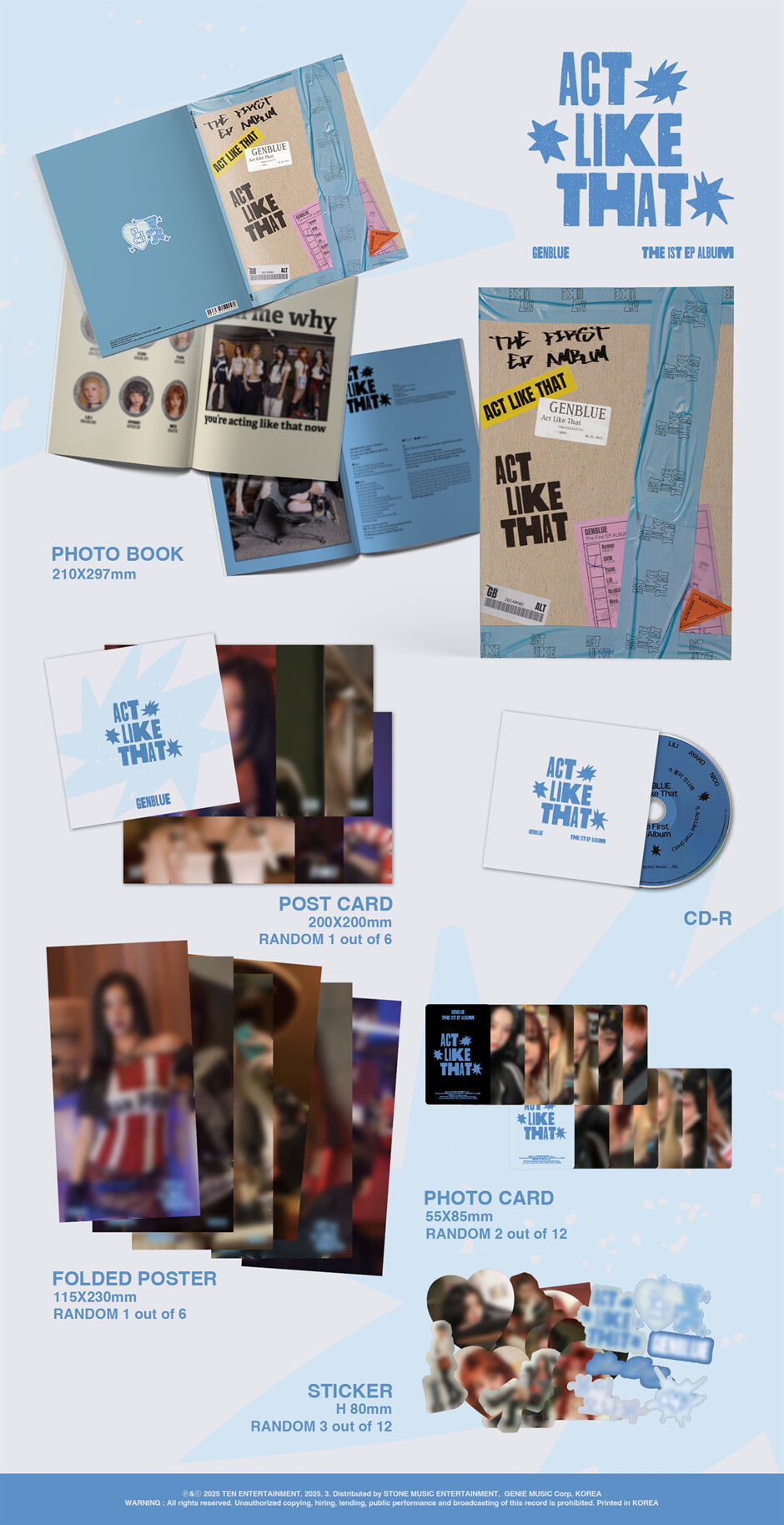 GENBLUE - 1st EP Album [ACT LIKE THAT] Photobook