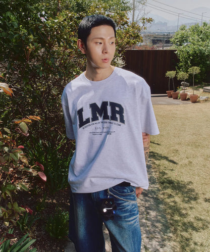 [Seventeen Mingyu Worn] LMR Lettering Logo Applique T-shirt