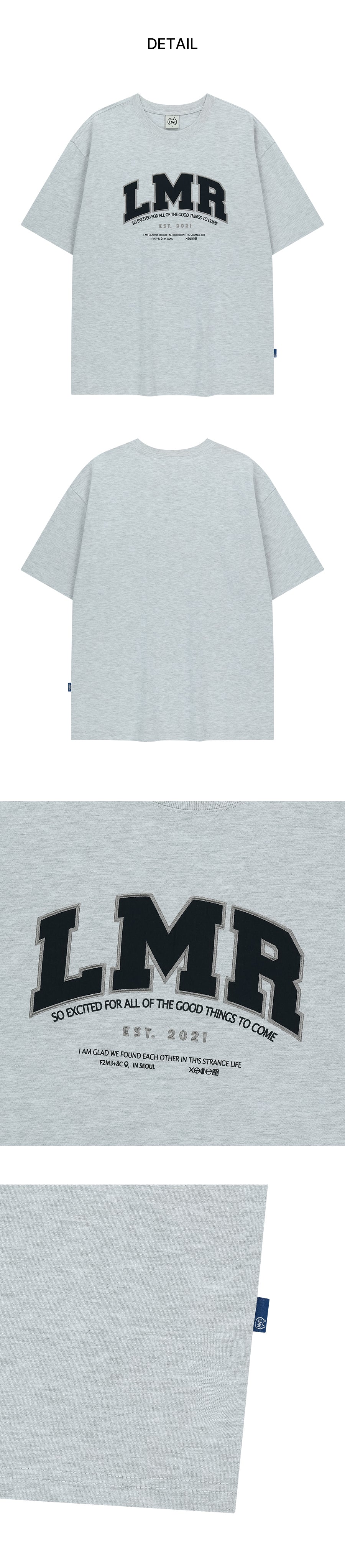 [Seventeen Mingyu Worn] LMR Lettering Logo Applique T-shirt