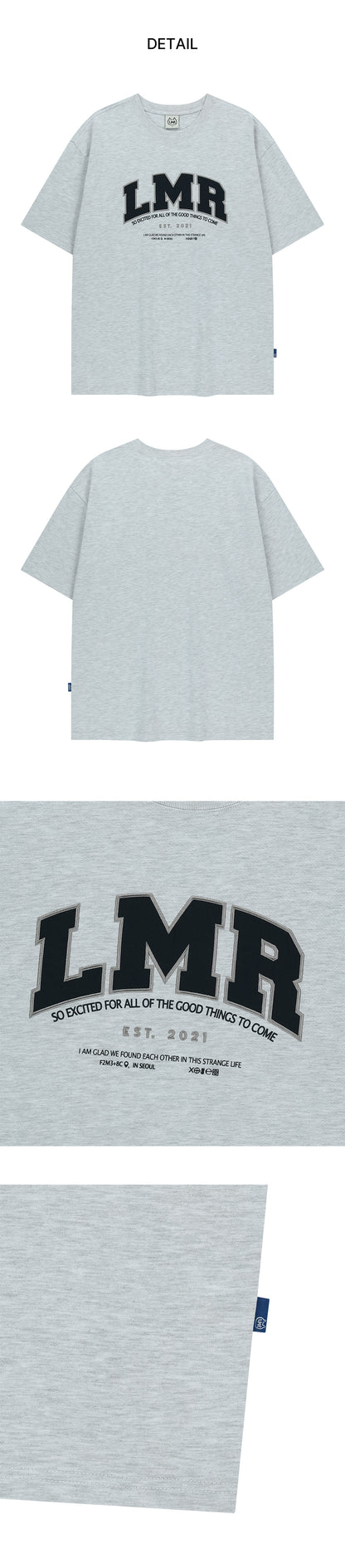 [Seventeen Mingyu Worn] LMR Lettering Logo Applique T-shirt
