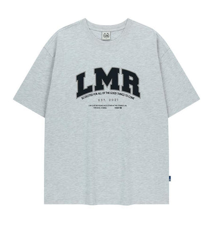 [Seventeen Mingyu Worn] LMR Lettering Logo Applique T-shirt