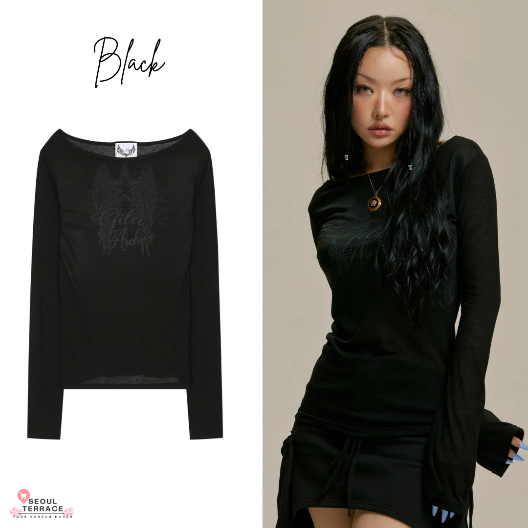 Gila Archive STAR WING SHEER LONG SLEEVE Worn by BLACKPINK JISOO
