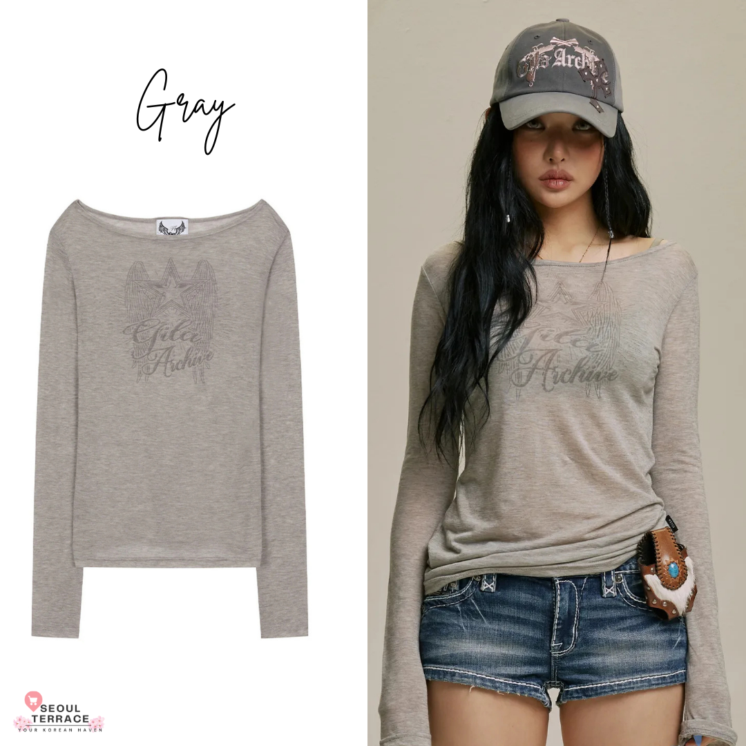 Gila Archive STAR WING SHEER LONG SLEEVE Worn by BLACKPINK JISOO
