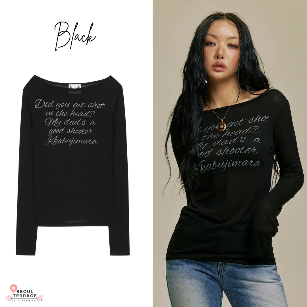 Gila Archive LETTERING SHEER LONG SLEEVE Worn by BLACKPINK Jennie