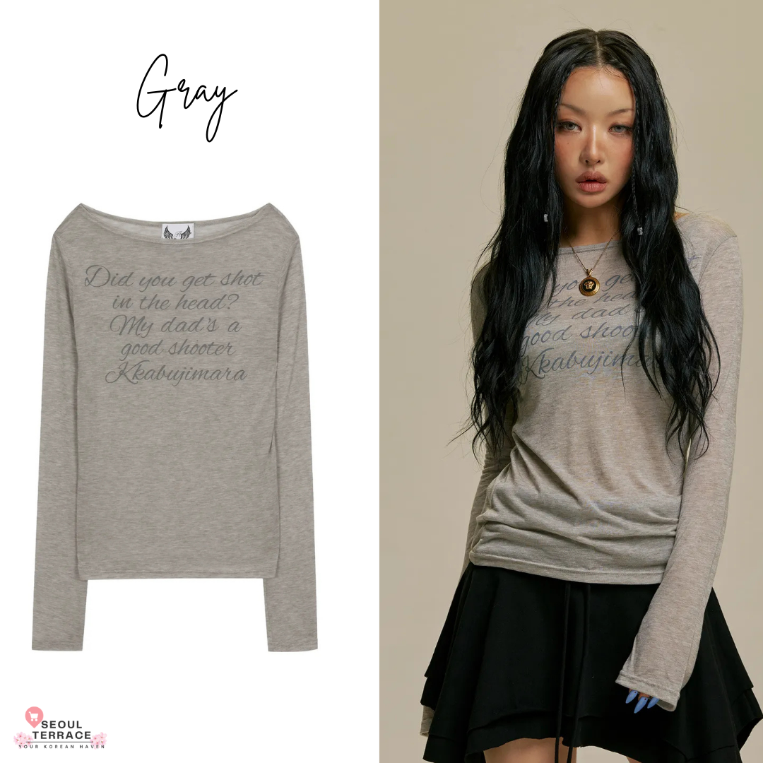 Gila Archive LETTERING SHEER LONG SLEEVE Worn by BLACKPINK Jennie