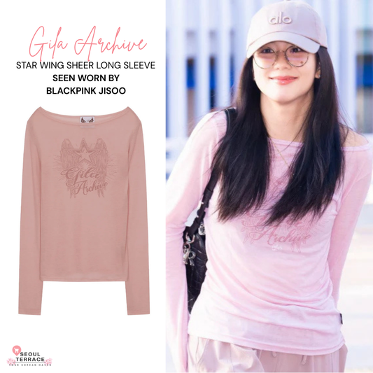 Gila Archive STAR WING SHEER LONG SLEEVE Worn by BLACKPINK JISOO