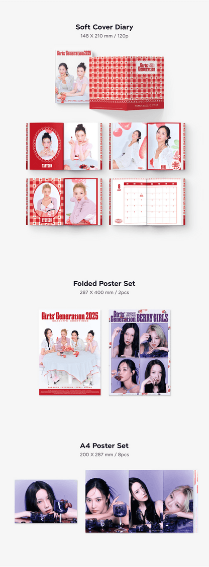 Girls' Generation 2025 Season's Greetings Calendar - Desk Diary