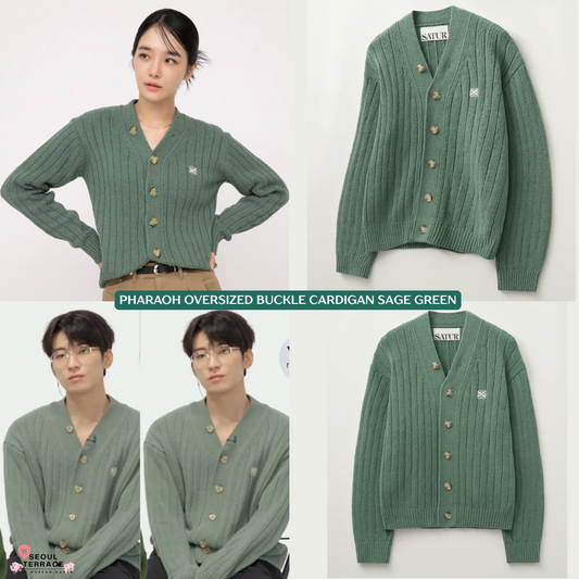 [Seventeen Wonwoo & Gyu young Pick] Pharaoh Oversized Buckle Cardigan