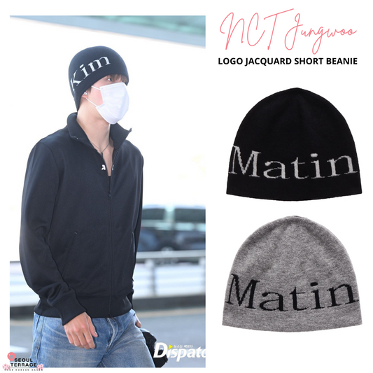 [NCT Jungwoo Pick] Matin Kim Logo Jacquard Short Beanie