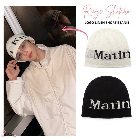 [Riize Shotaro Pick] Matin Kim Logo Linen Short Beanie