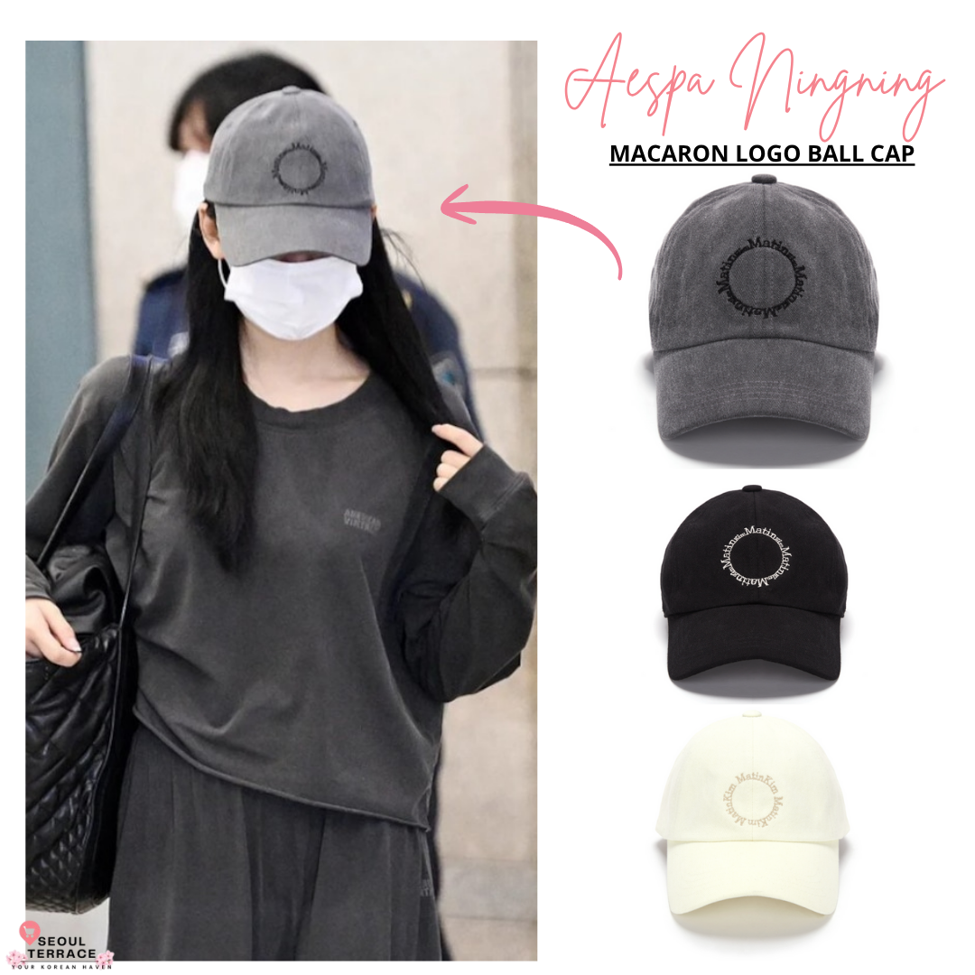 [Aespa Ningning Pick] Matin Kim Macaron  Logo Ball Cap