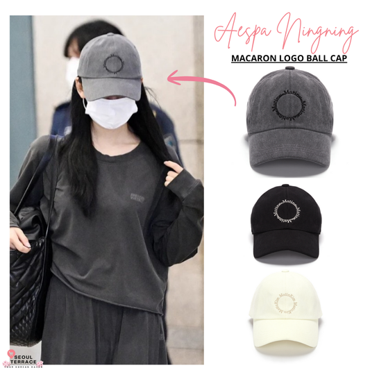 [Aespa Ningning Pick] Matin Kim Macaron  Logo Ball Cap