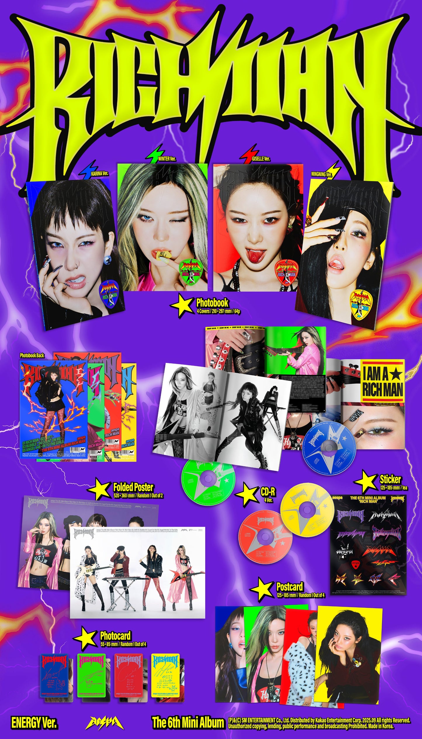 AESPA 6TH MINI ALBUM [ RICH MAN ] ENERGY VER.