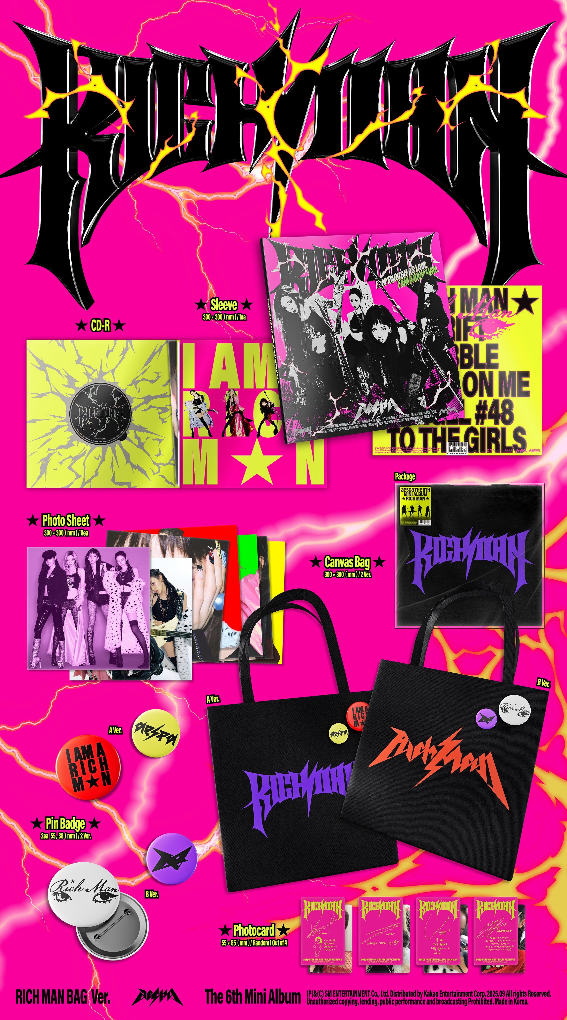 aespa - 6th Mini Album Rich Man (RICH MAN BAG Ver.) – SEOUL TERRACE