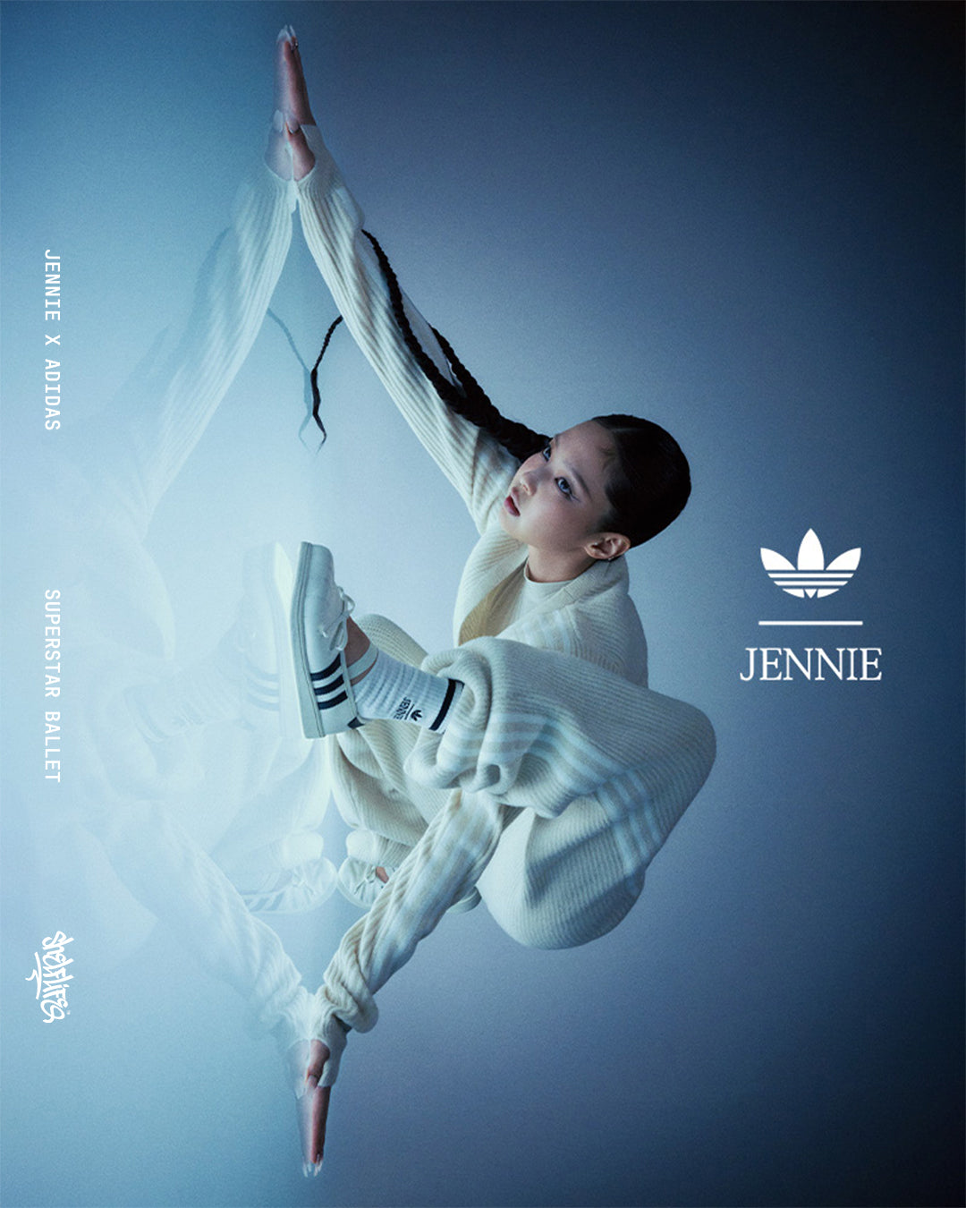 [Blackpink Jennie X Adidas] Knit Wrap Around Cardigan / Knit Loose Pants