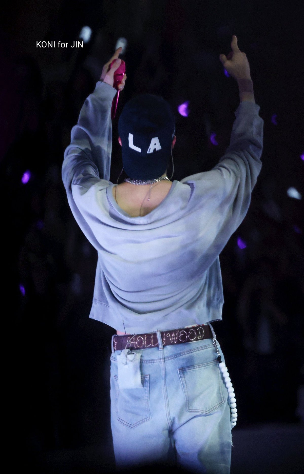 [BTS Jin Worn] Lin Avenue Block LA Chain Stitch Ball Cap