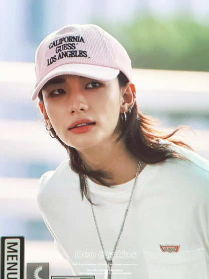 [Straykids Hyunjin Worn] GUESS Corduroy Cap