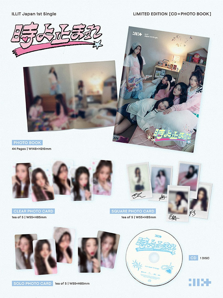 ILLIT Japan 1st Single '時よ止まれ'  [Toki Yo Tomare]  WITH PRE-ORDER GIFT 1 Unit Photocard