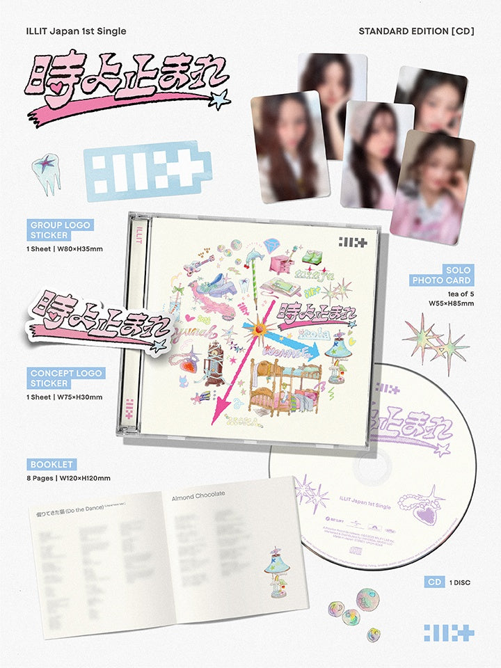 ILLIT Japan 1st Single '時よ止まれ'  [Toki Yo Tomare]  WITH PRE-ORDER GIFT 1 Unit Photocard