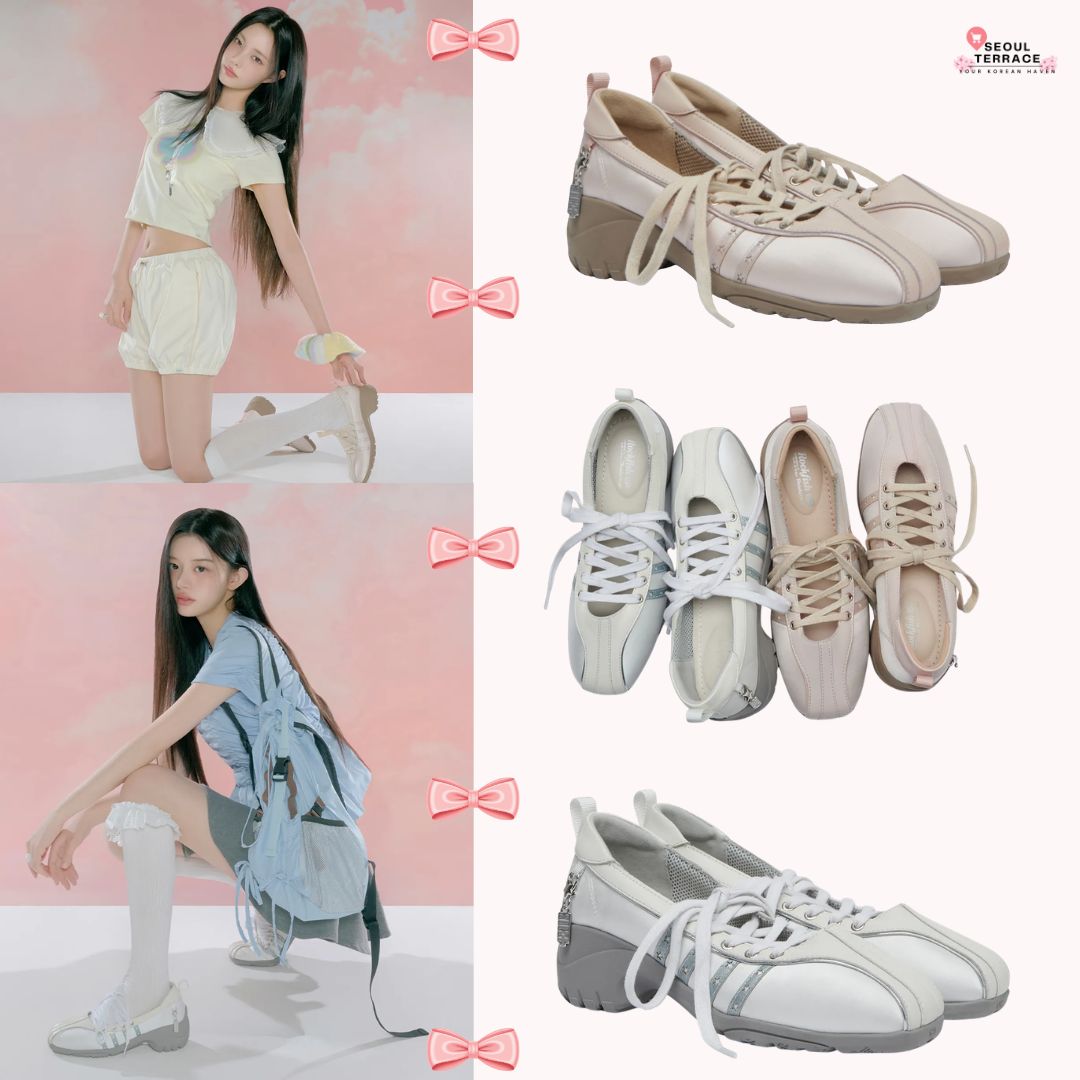 ILLIT x ROCKFISH WEATHERWEAR -  BLISS HEEL LACEUP SNEAKERS