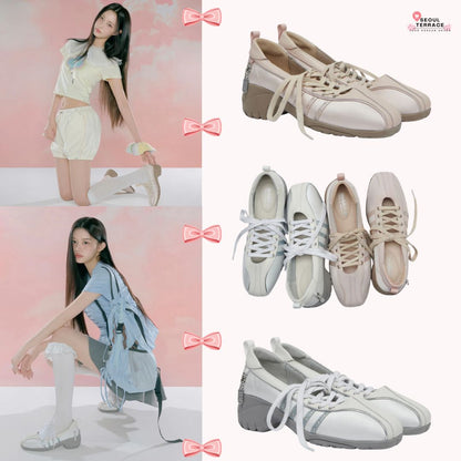 ILLIT x ROCKFISH WEATHERWEAR -  BLISS HEEL LACEUP SNEAKERS