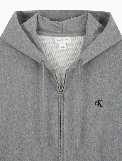 [BTS Jungkook Worn] Calvin Klein Men's Premium Terry Archive Hooded Zip-Up