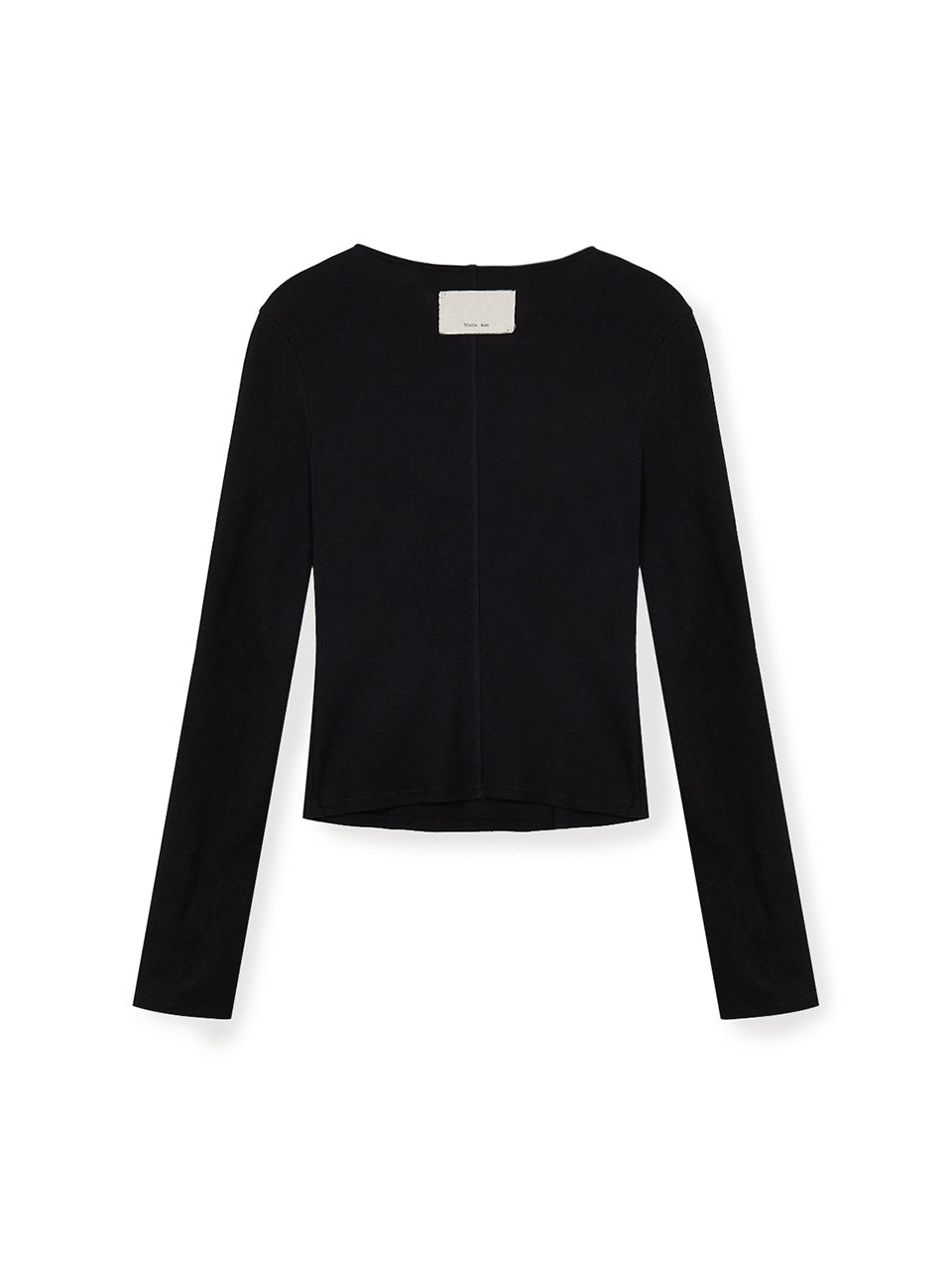 [Ive Leeseo Worn] Matin Kim Snap Detail Slim Top - Black