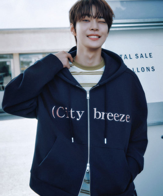 [Nct Doyoung Pick]25FW Citybreeze Mute Logo Hooded Zip-Up