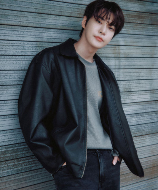 [Nct Doyoung Pick]25FW Citybreeze Synthetic Washed Leather Jumper