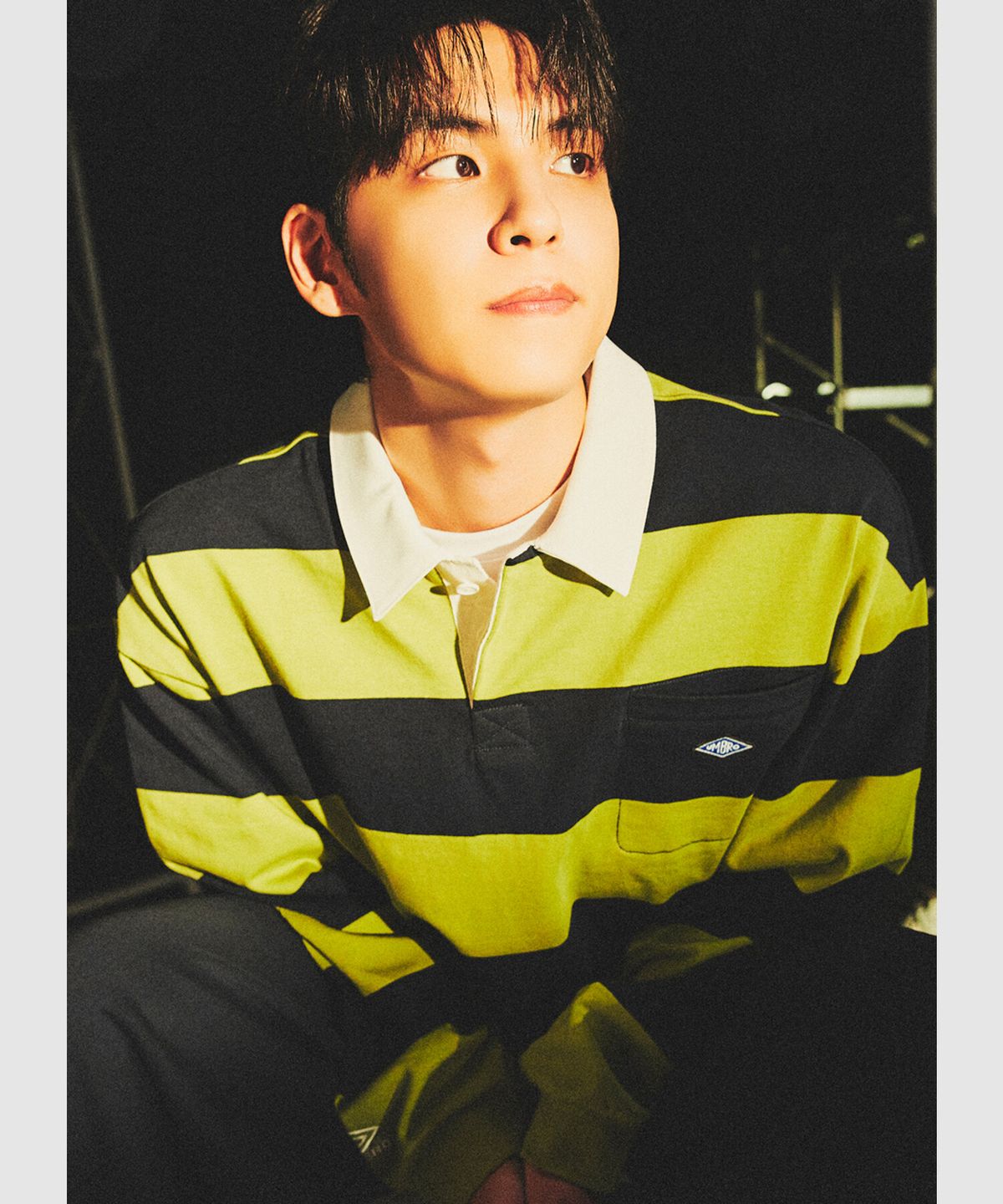 [Day6 Pick] 25FW Umbro HBL Royal College Colorblock Rugby Collar Long Sleeve T-Shirt