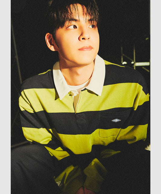 [Day6 Pick] 25FW Umbro HBL Royal College Colorblock Rugby Collar Long Sleeve T-Shirt