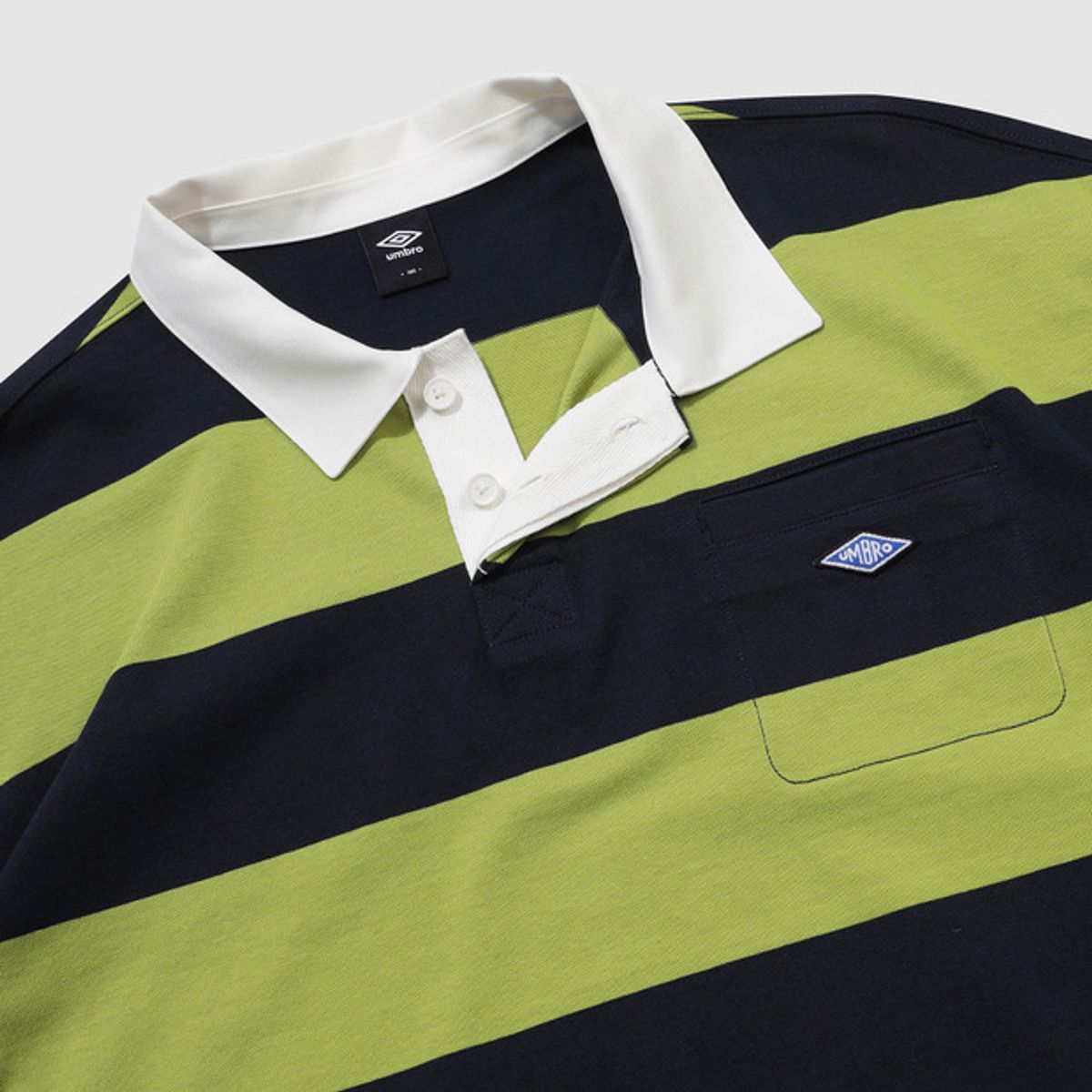 [Day6 Pick] 25FW Umbro HBL Royal College Colorblock Rugby Collar Long Sleeve T-Shirt
