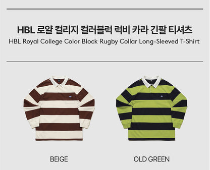 [Day6 Pick] 25FW Umbro HBL Royal College Colorblock Rugby Collar Long Sleeve T-Shirt
