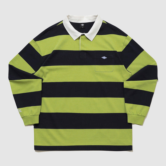 [Day6 Pick] 25FW Umbro HBL Royal College Colorblock Rugby Collar Long Sleeve T-Shirt