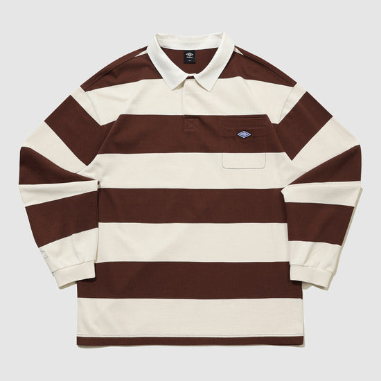 [Day6 Pick] 25FW Umbro HBL Royal College Colorblock Rugby Collar Long Sleeve T-Shirt