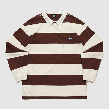 [Day6 Pick] 25FW Umbro HBL Royal College Colorblock Rugby Collar Long Sleeve T-Shirt