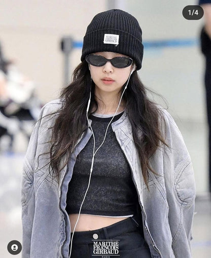 [Blackpink Jennie Worn] Marithé et François Girbaud Classic Logo Beanie