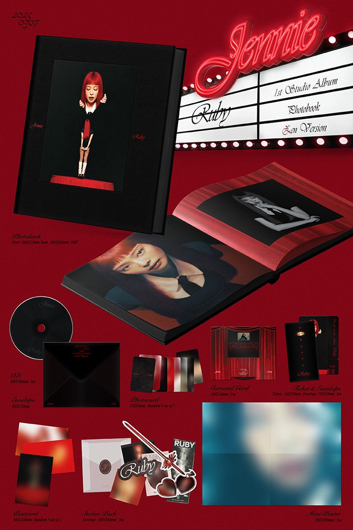 RIE JENNIファーストアルバムTABOO&ミニフォトブック他 JENNIE - The 1st Studio Album [Ruby] (Photobook) – SEOUL TERRACE
