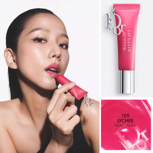 JISOO X Dior Addict Lip Glow Butter 24-Hour Hydrating Shine Lip Treatment - Peptide + Ceramide