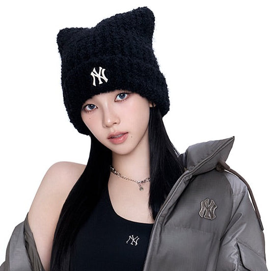 [Aespa Karina & TWS Pick] 25FW MLB Plush Meow Beanie
